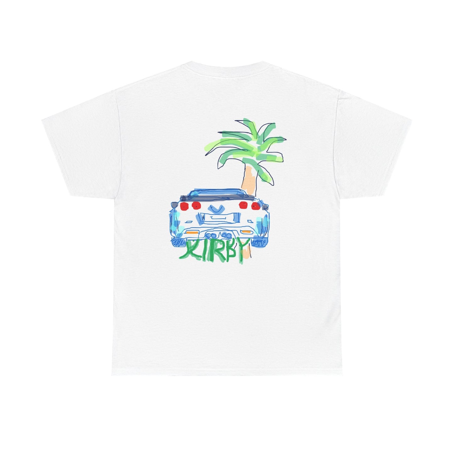 Vibrant Graphic Tee with Tropical Vibe, Cool Car Design for Casual Style, Summer Fashion, Beachwear, Gift for Car Lovers